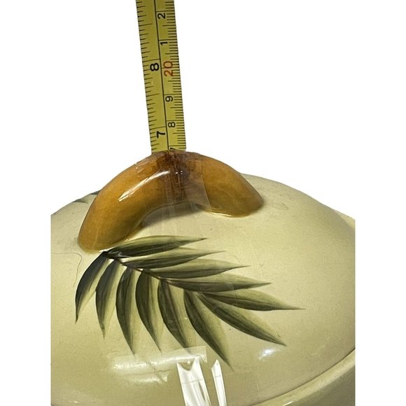 Pacific Rim Ceramic Tea Pot‎ Hand Painted Parrots Palm Trees Bamboo 8.5" - Picture 4 of 11